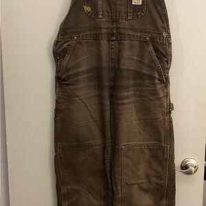 Carhartt Dark Brown Cotton Overalls